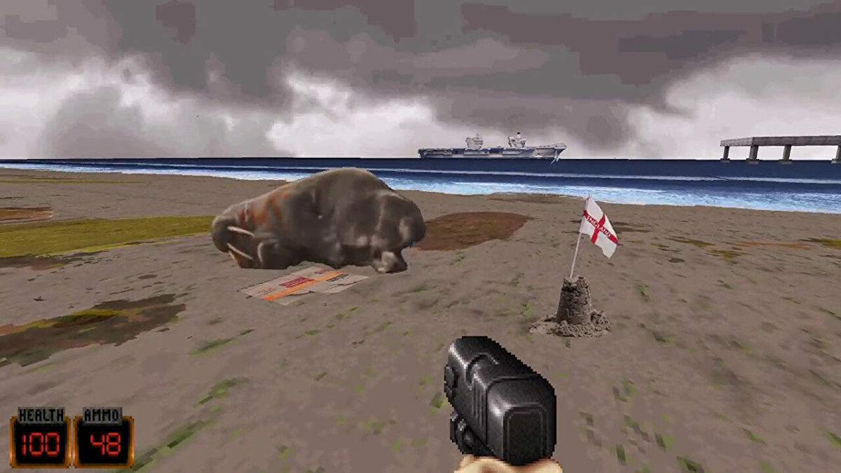 Yes, of course Thor the wanking walrus is already in that Duke Nukem 3D level